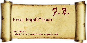 Frei Napóleon névjegykártya